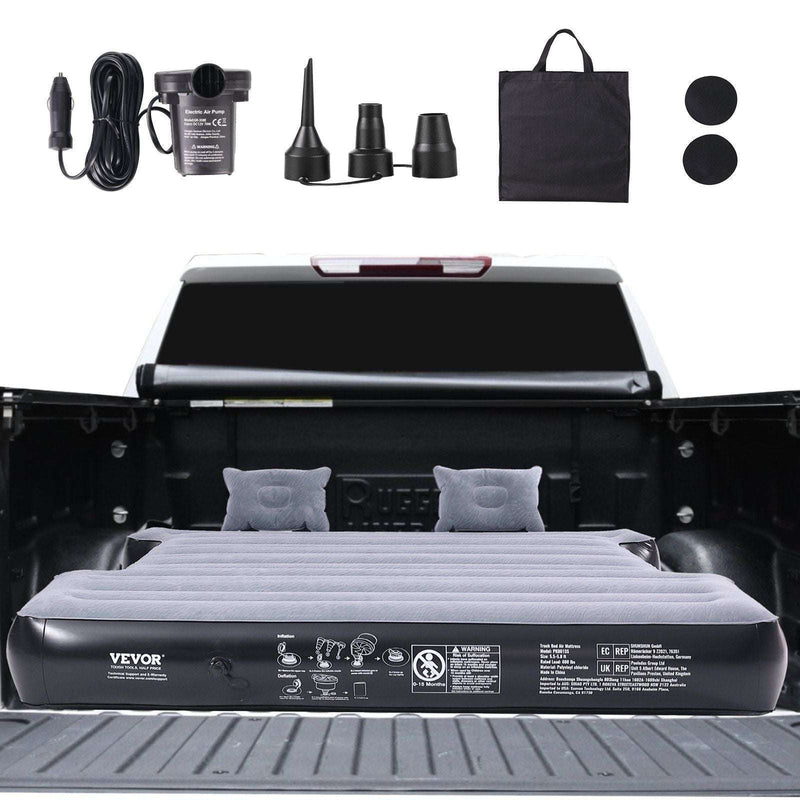 Truck Bed Inflatable Air Mattress with 12V Air Pump 2 Pillows with chargers and bag 