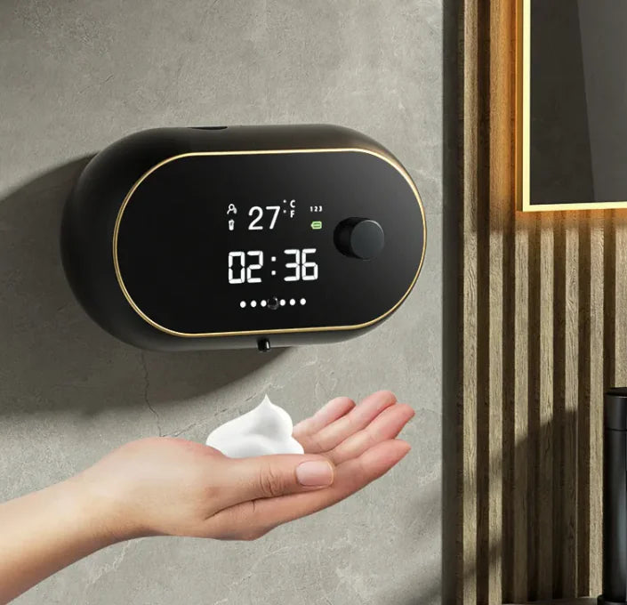 hand getting soap from Touchless Soap Dispenser